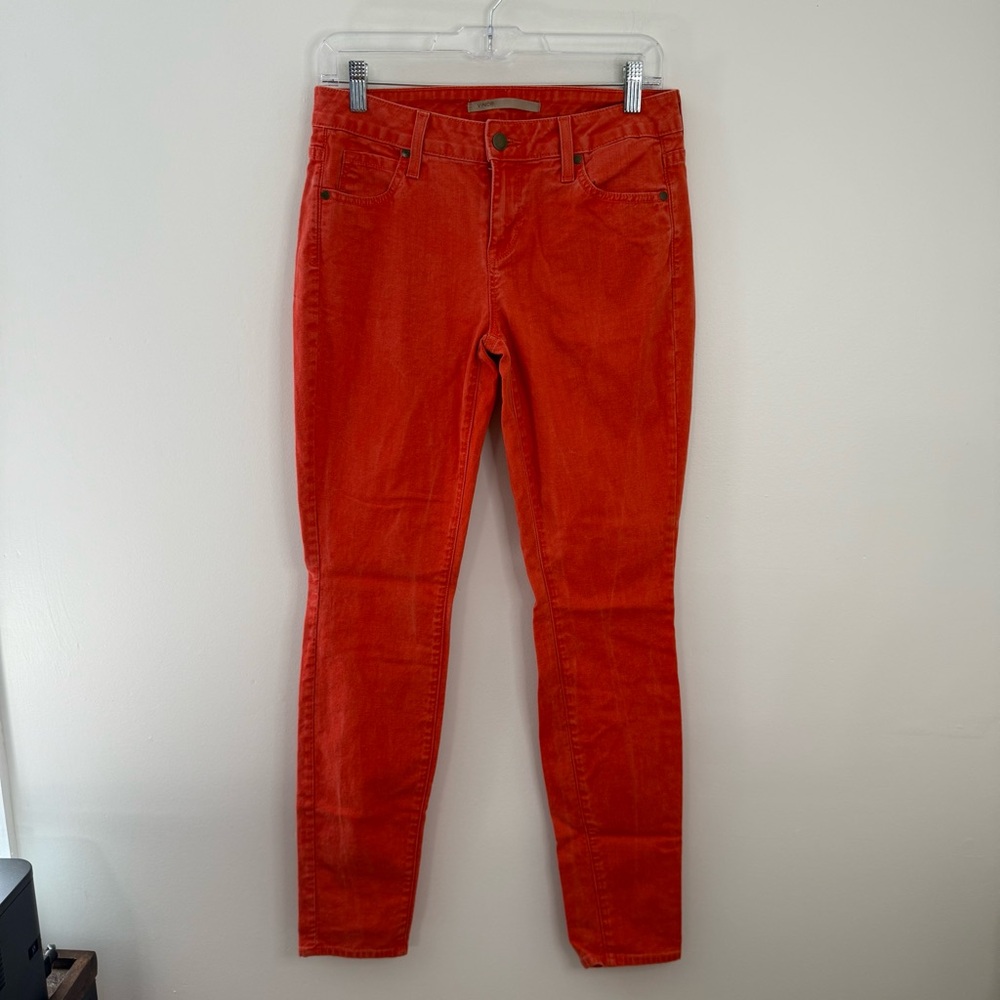 Vince Skinny Ankle Crop Jeans Orange Size 28